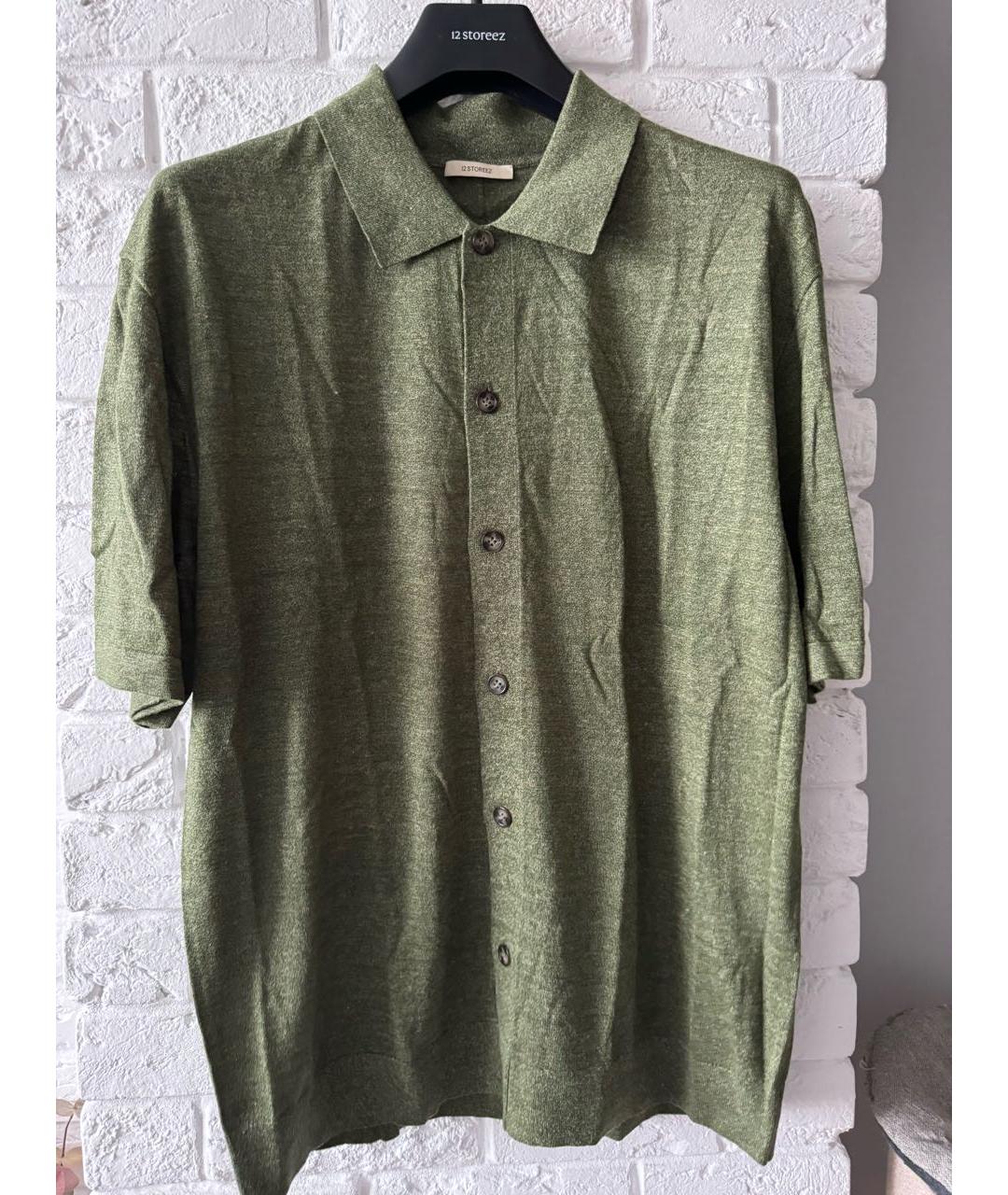 12 STOREEZ Зеленые поло с коротким рукавом, фото 5