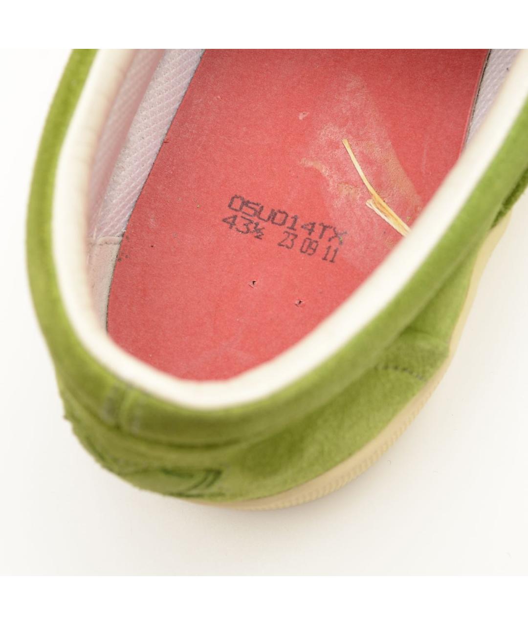 BOTTEGA VENETA Зеленые замшевые слипоны, фото 7