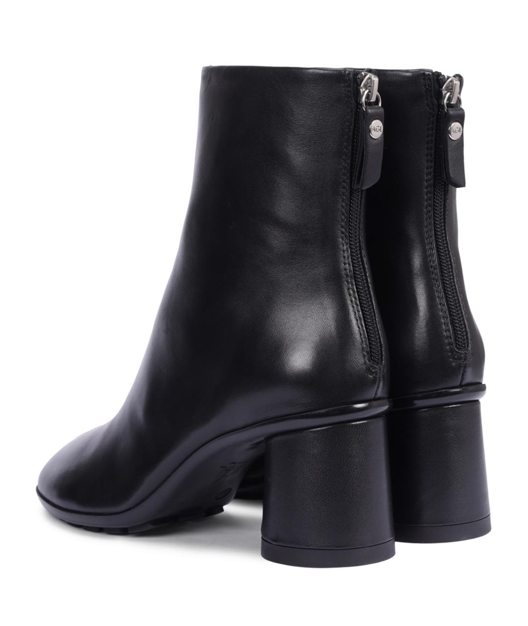 AGL Черные кожаные ботильоны, фото 3