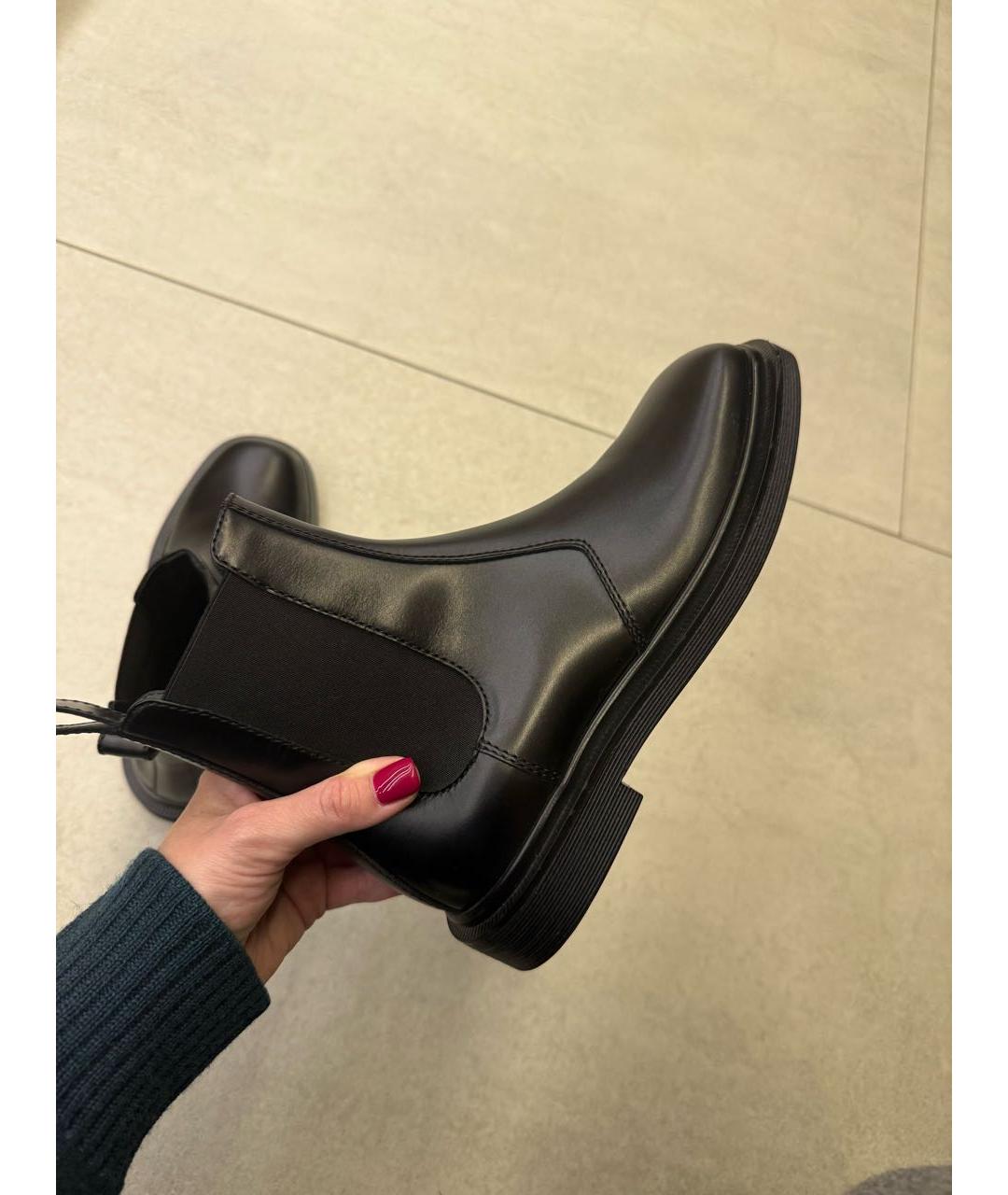 THE ROW Черные кожаные ботинки, фото 5