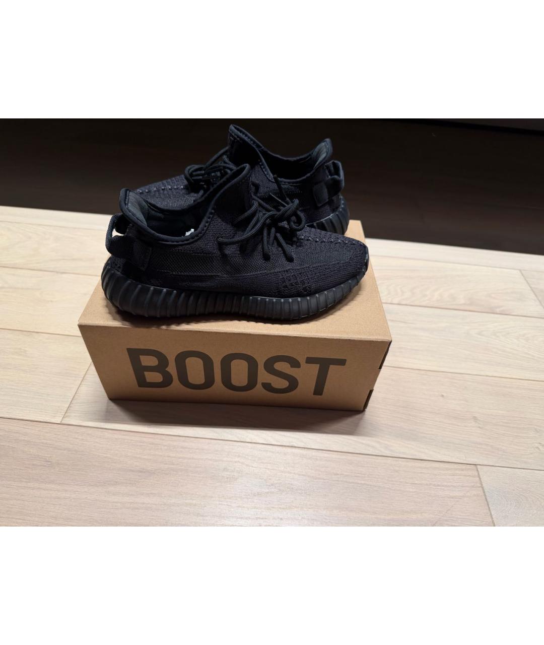 ADIDAS YEEZY Черные текстильные кроссовки, фото 2