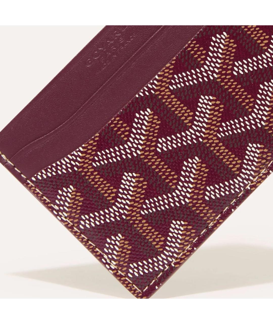 GOYARD Бордовый кожаный кардхолдер, фото 3