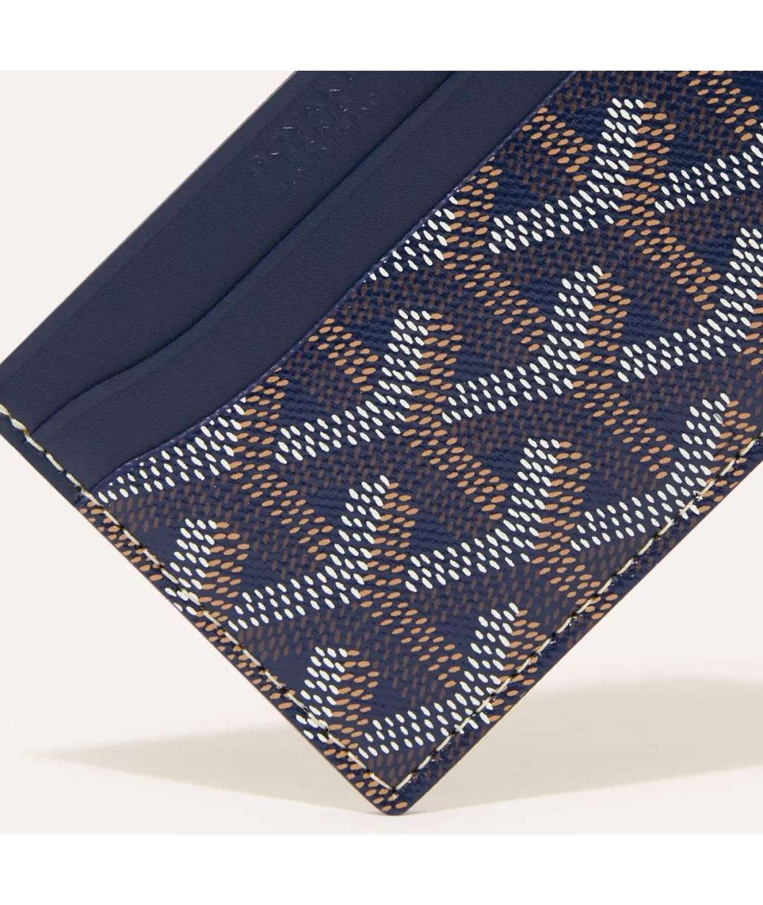 GOYARD Темно-синий кожаный кардхолдер, фото 3