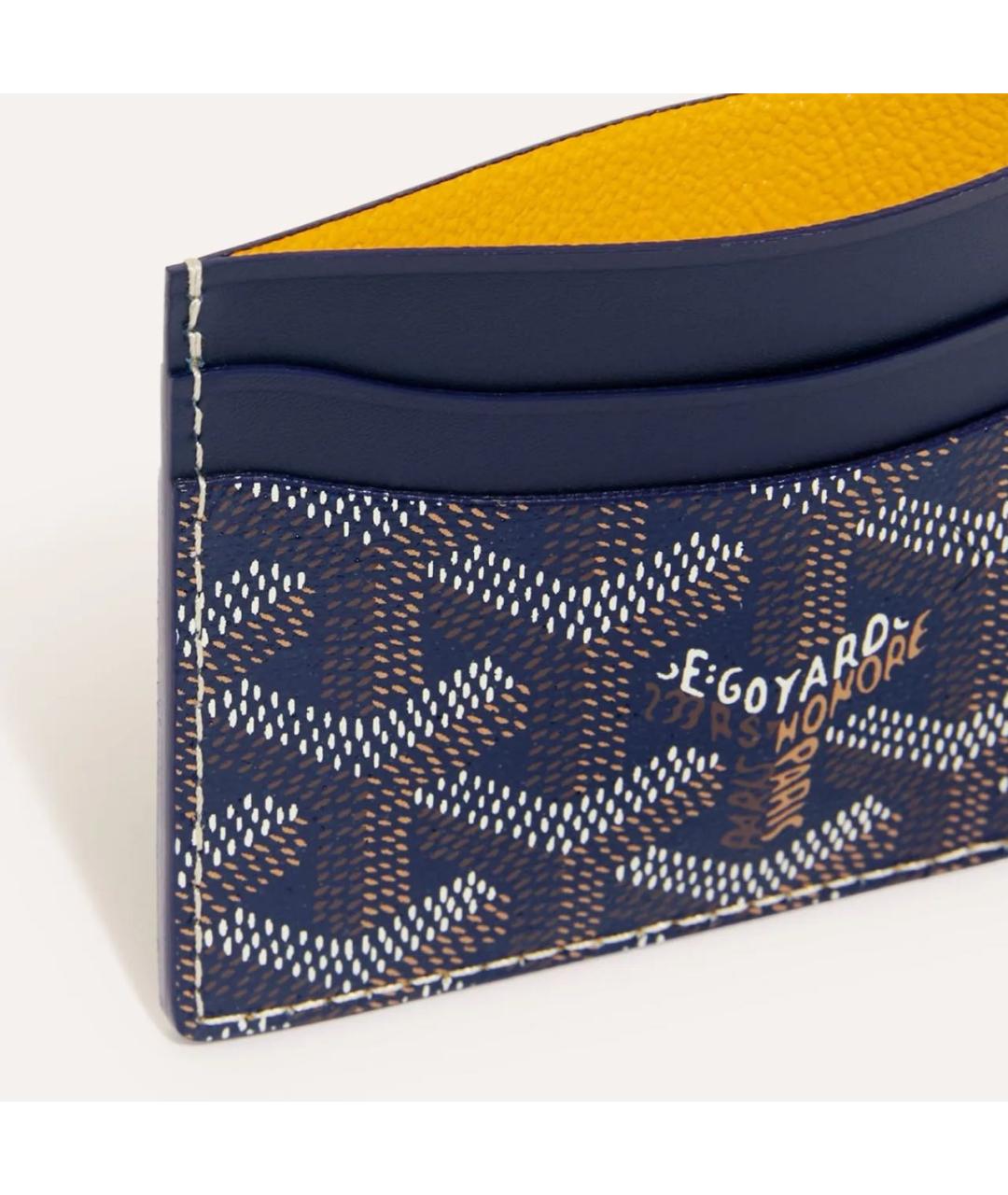 GOYARD Темно-синий кожаный кардхолдер, фото 2