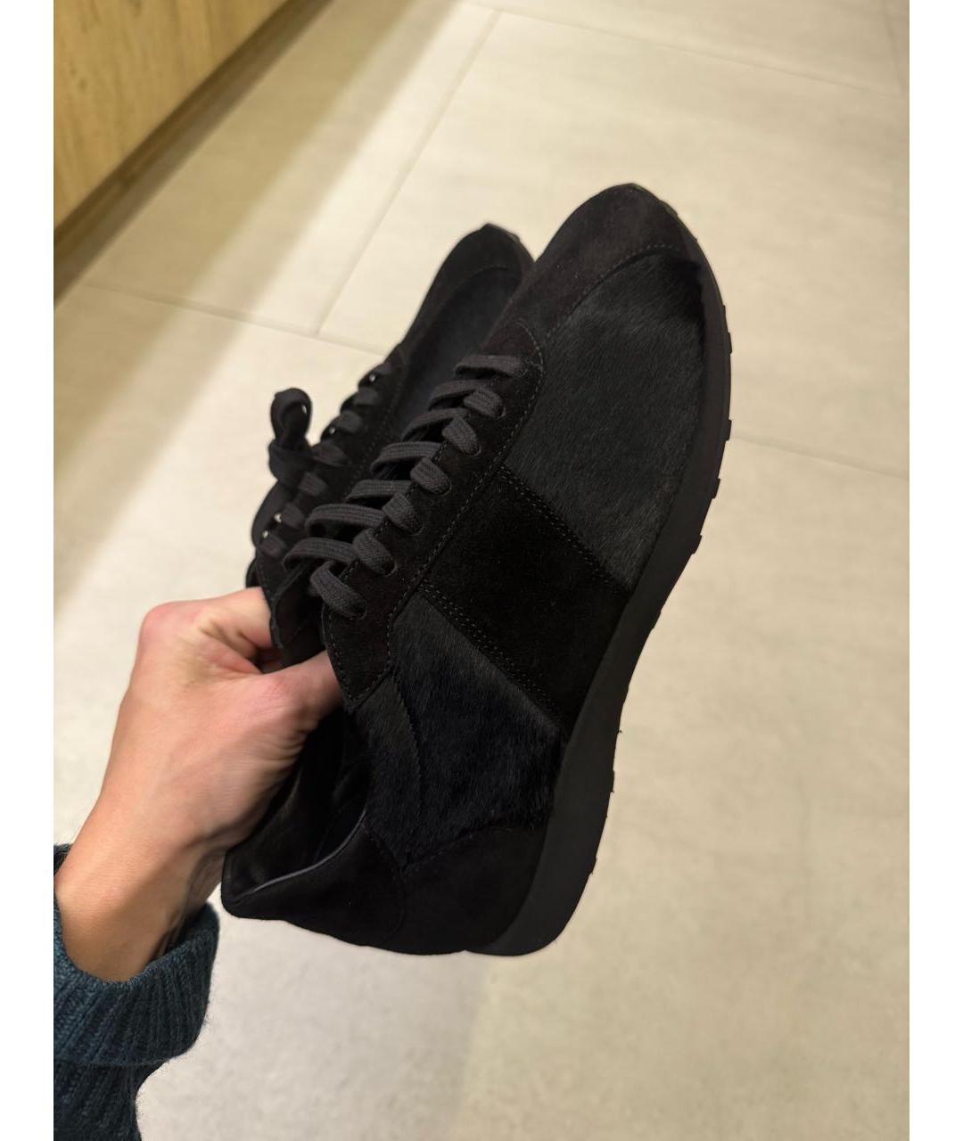 THE ROW Черные кожаные кроссовки, фото 5