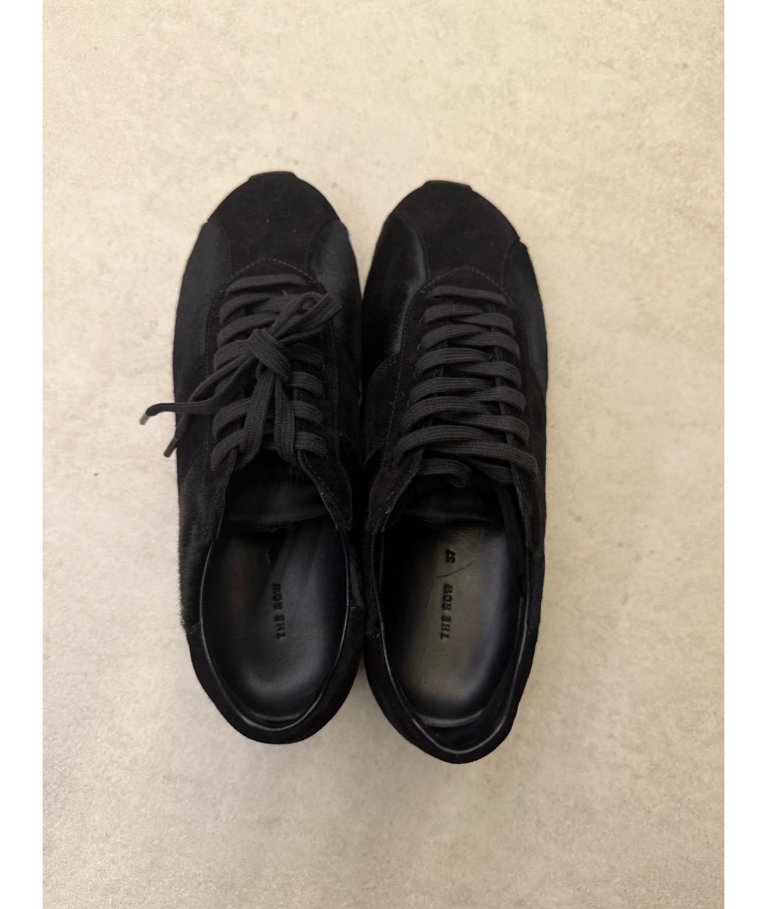 THE ROW Черные кожаные кроссовки, фото 4