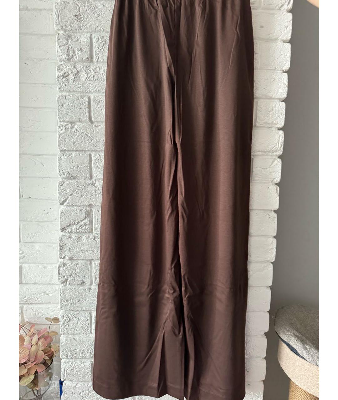 12 STOREEZ Коричневые хлопковые брюки широкие, фото 2