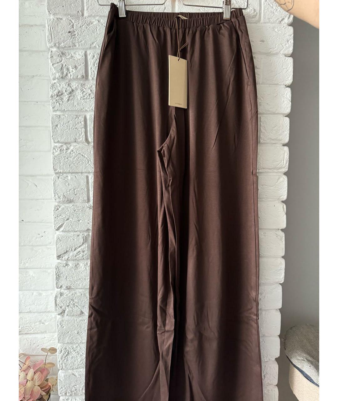 12 STOREEZ Коричневые хлопковые брюки широкие, фото 5