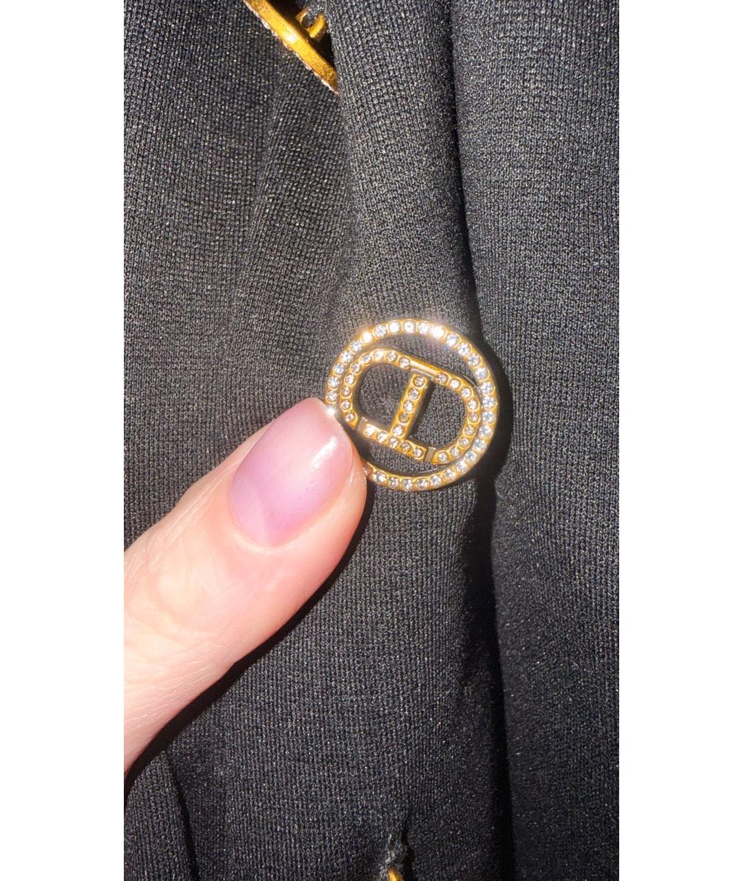 TWIN-SET Черное вискозное коктейльное платье, фото 7