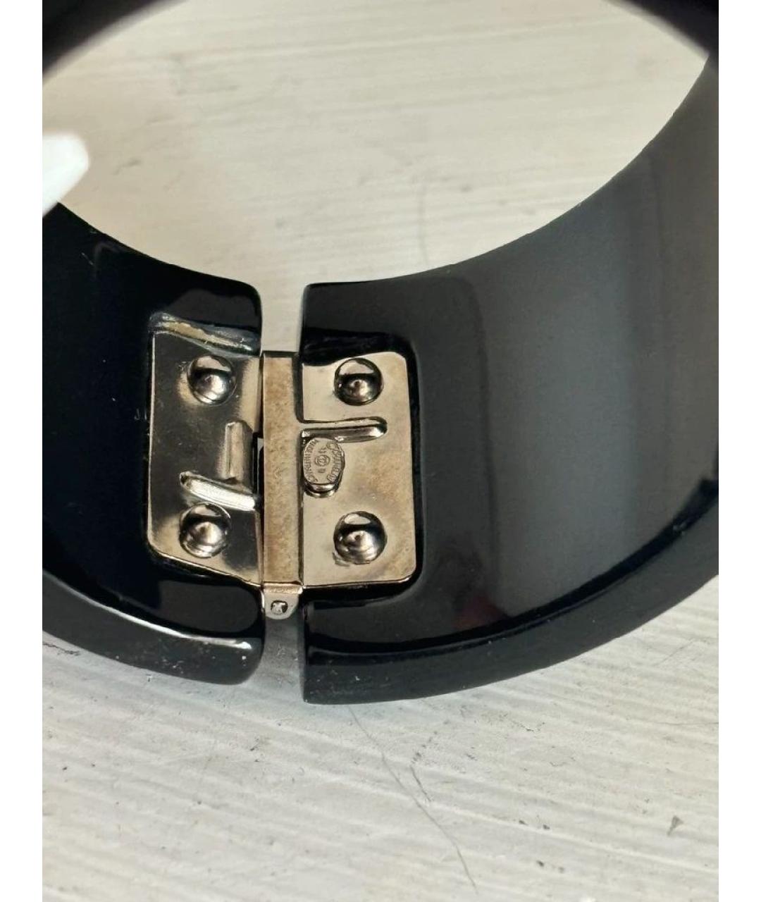 CHANEL Черный пластиковый браслет, фото 4