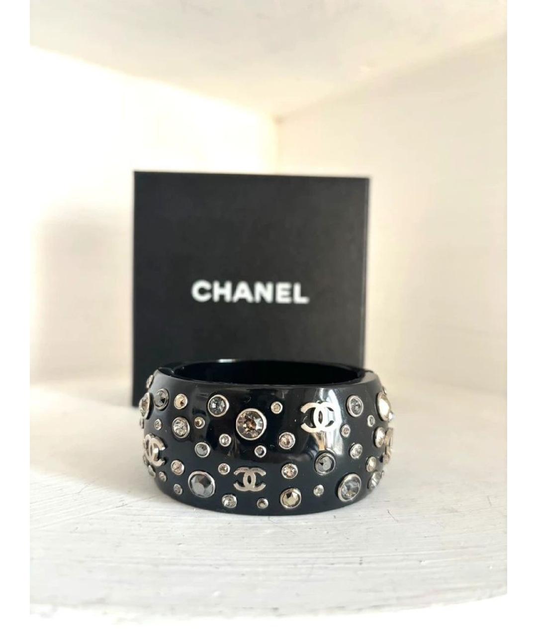 CHANEL Черный пластиковый браслет, фото 5