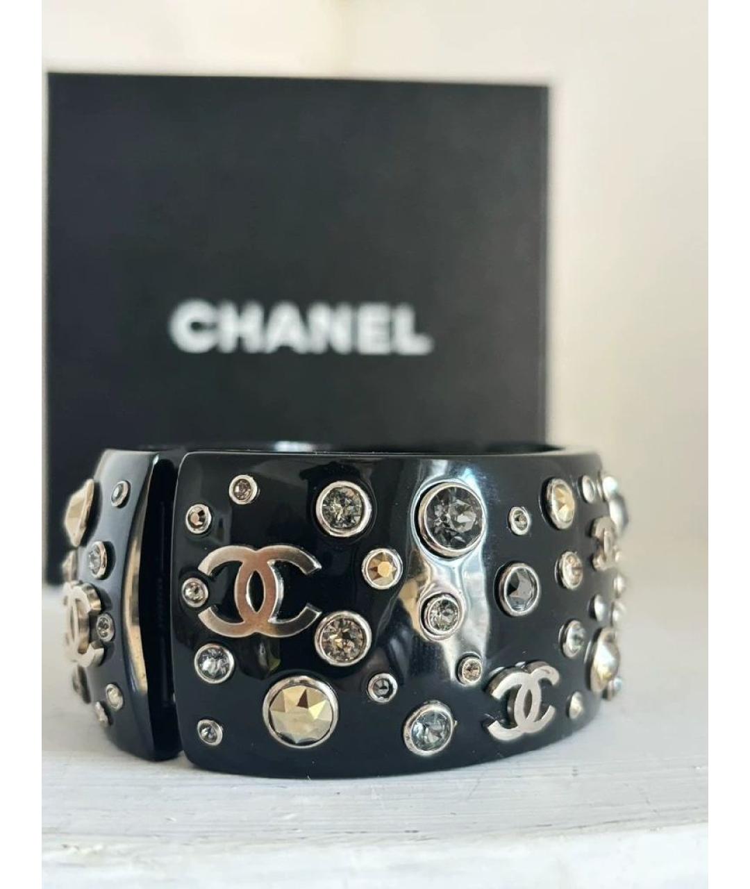 CHANEL Черный пластиковый браслет, фото 2