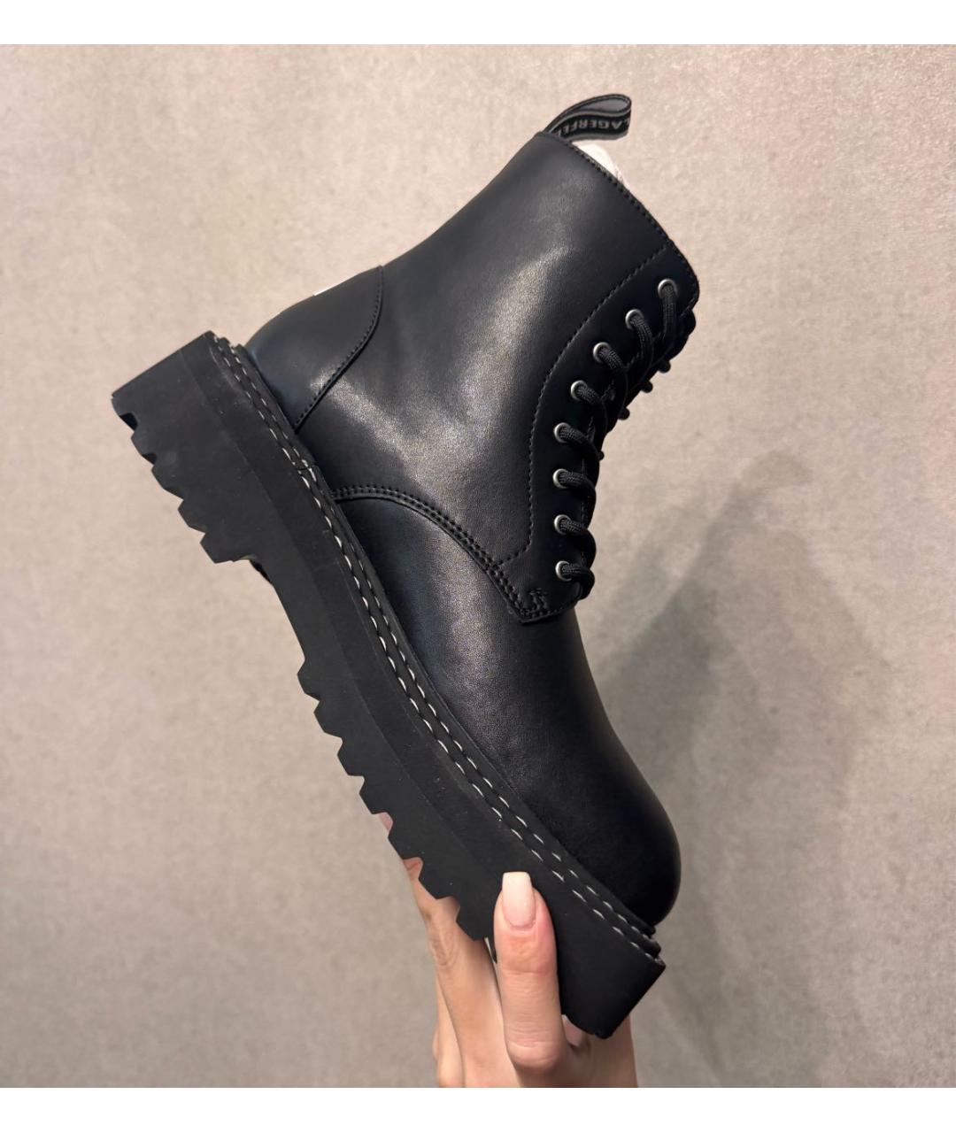 KARL LAGERFELD Черные кожаные ботинки, фото 6