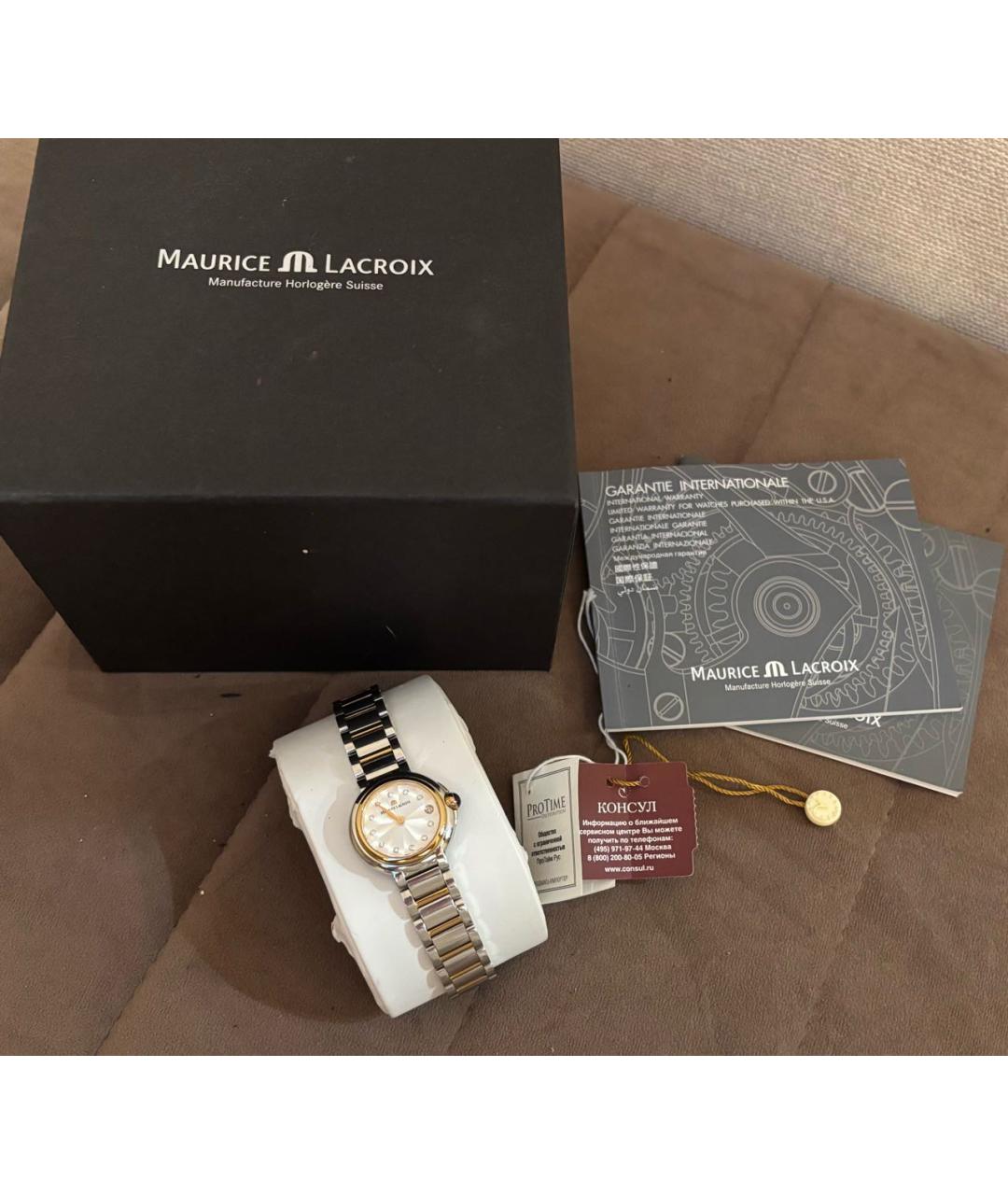 MAURICE LACROIX Серебряные стальные часы, фото 5