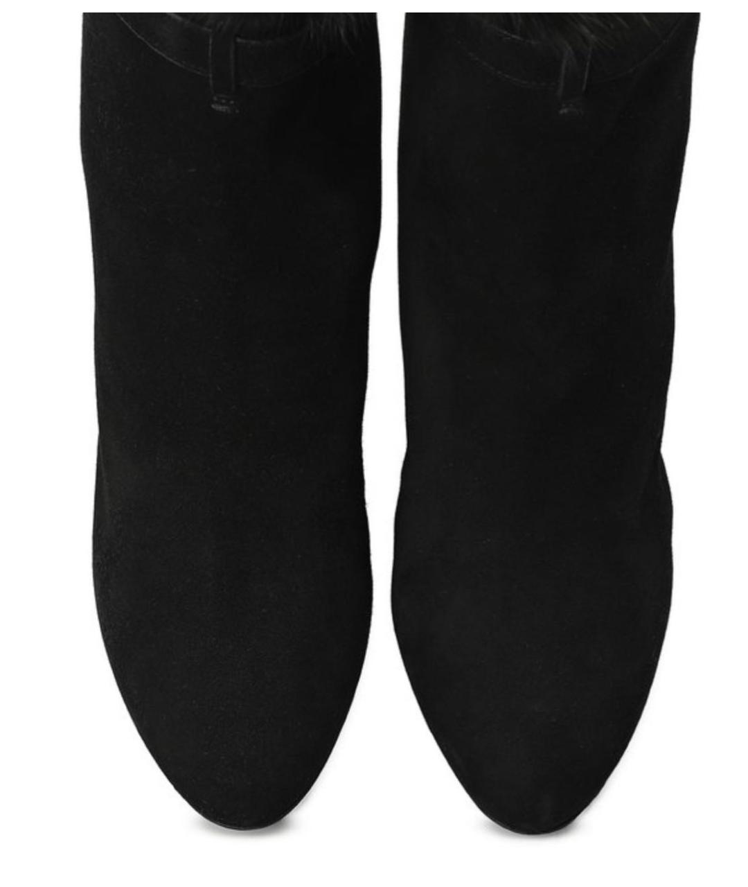 CHRISTIAN DIOR Черные нубуковые ботильоны, фото 4