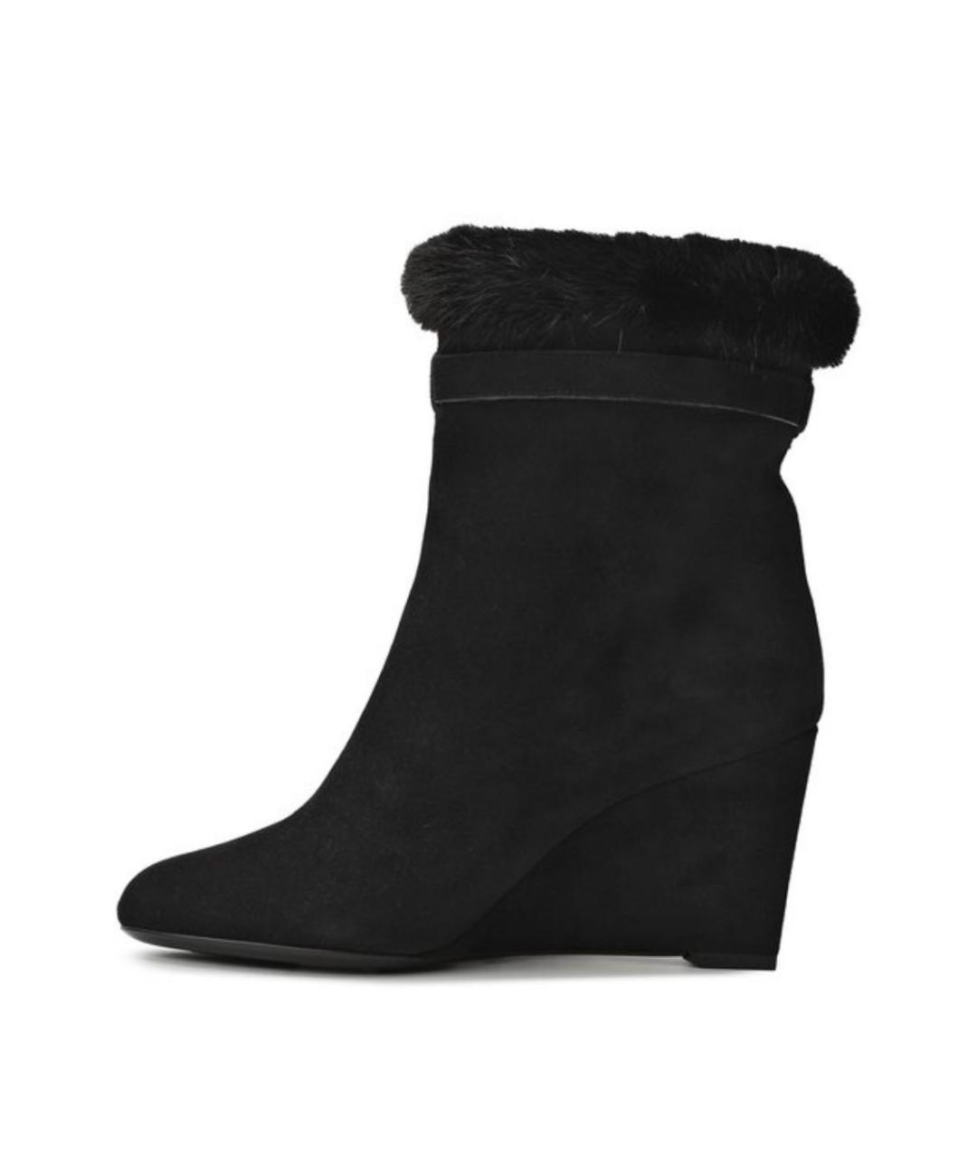 CHRISTIAN DIOR Черные нубуковые ботильоны, фото 5