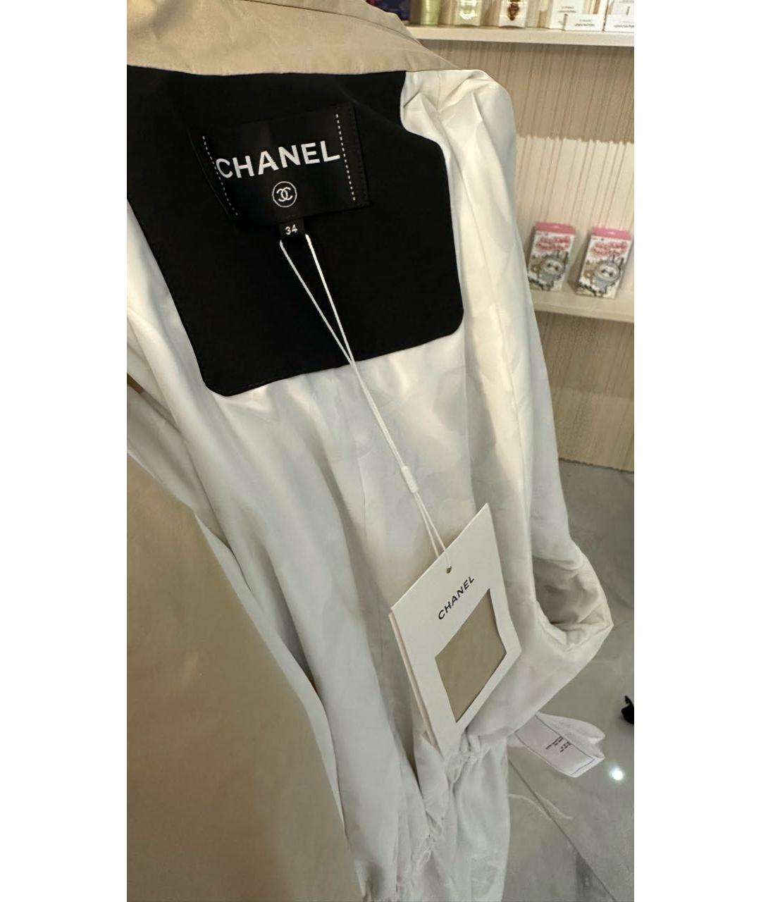 CHANEL Бежевый хлопковый тренч/плащ, фото 5