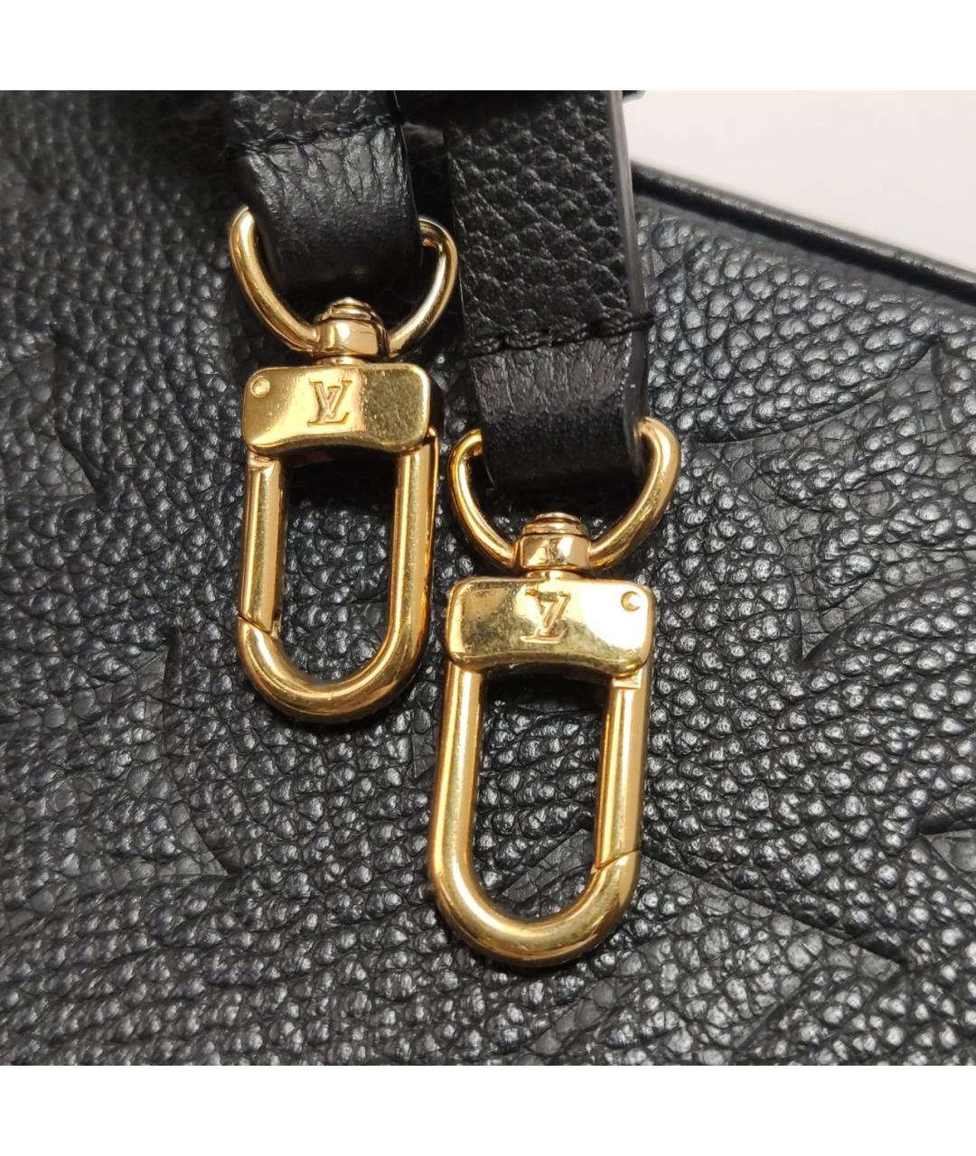 LOUIS VUITTON Черная кожаная сумка через плечо, фото 7