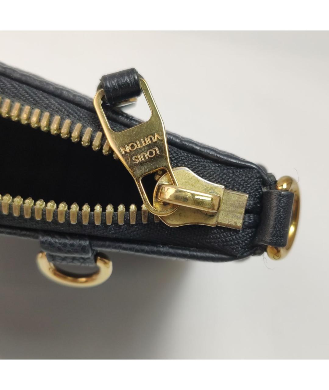 LOUIS VUITTON Черная кожаная сумка через плечо, фото 6