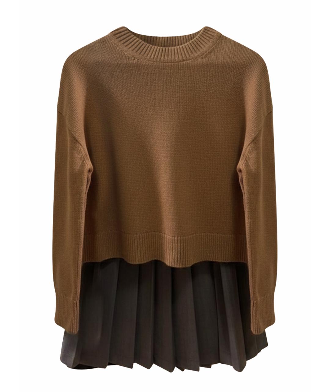 12 STOREEZ Коричневый шерстяной джемпер / свитер, фото 1
