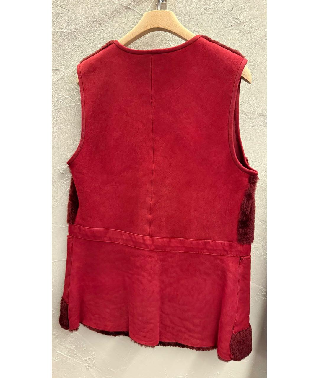 LANVIN Бордовый меховой жакет/пиджак, фото 2