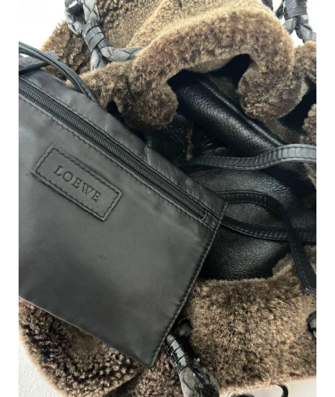 LOEWE Коричневая сумка через плечо, фото 4