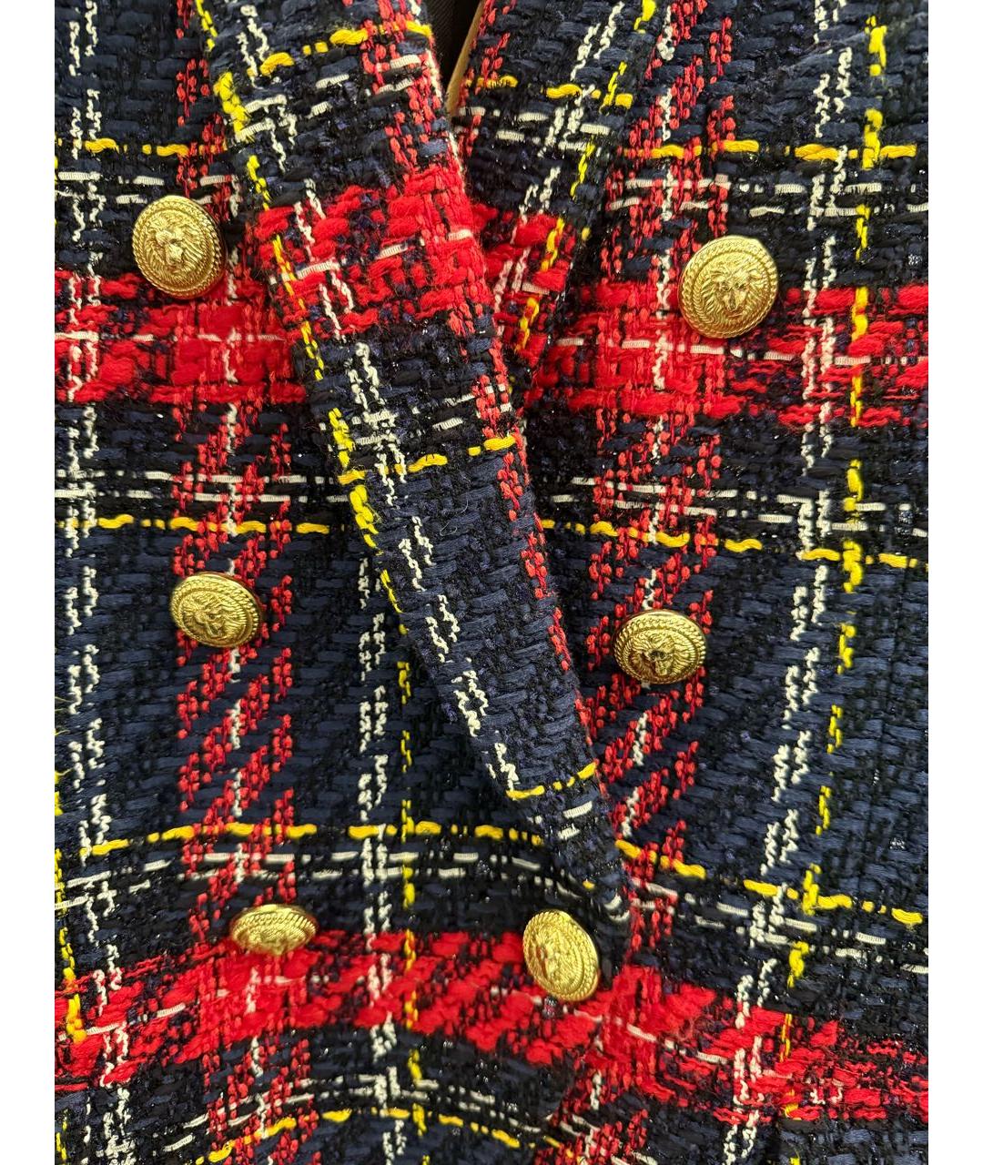 BALMAIN Темно-синий полиамидовый жакет/пиджак, фото 3