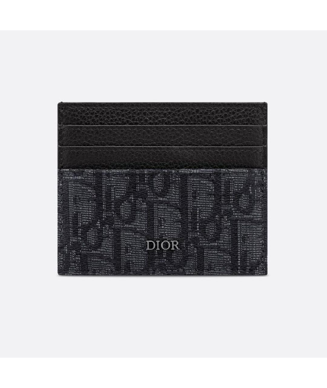 CHRISTIAN DIOR Черный кожаный кардхолдер, фото 4
