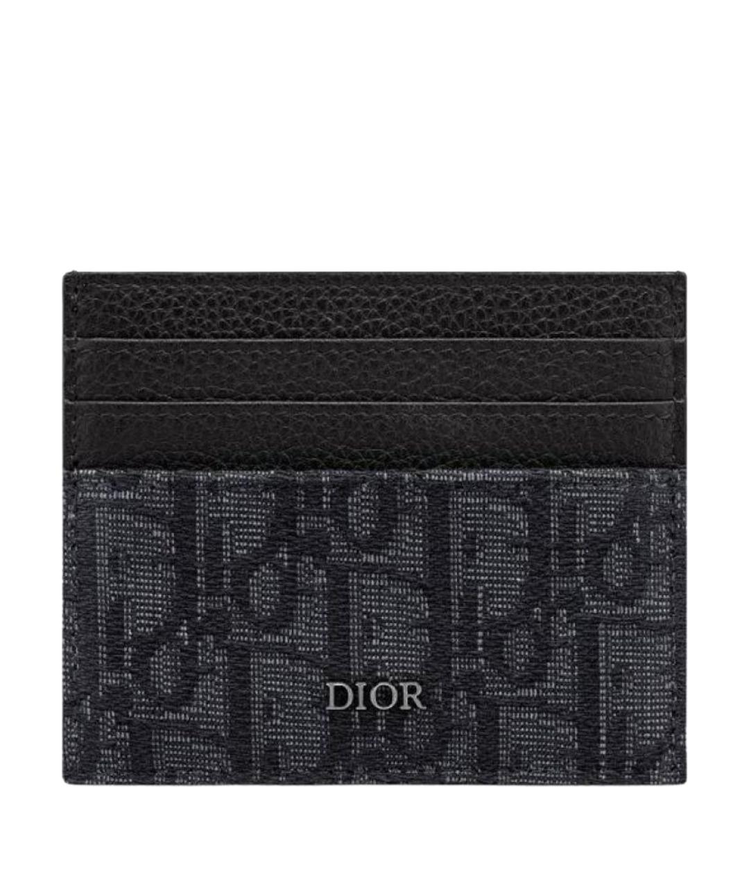 CHRISTIAN DIOR Черный кожаный кардхолдер, фото 1