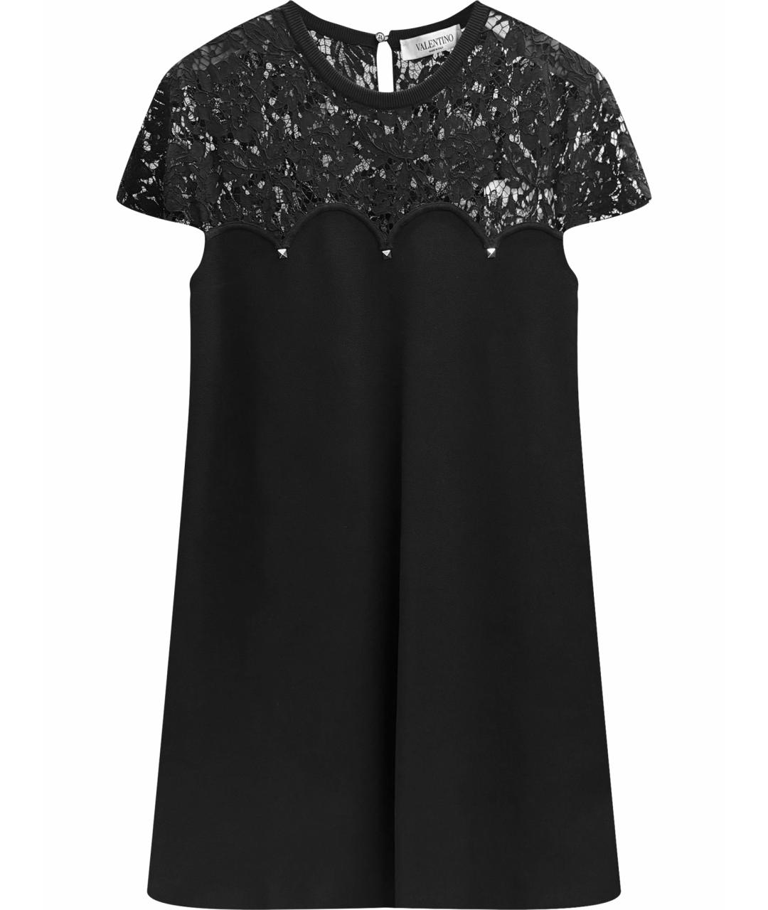 VALENTINO Черное вискозное коктейльное платье, фото 1