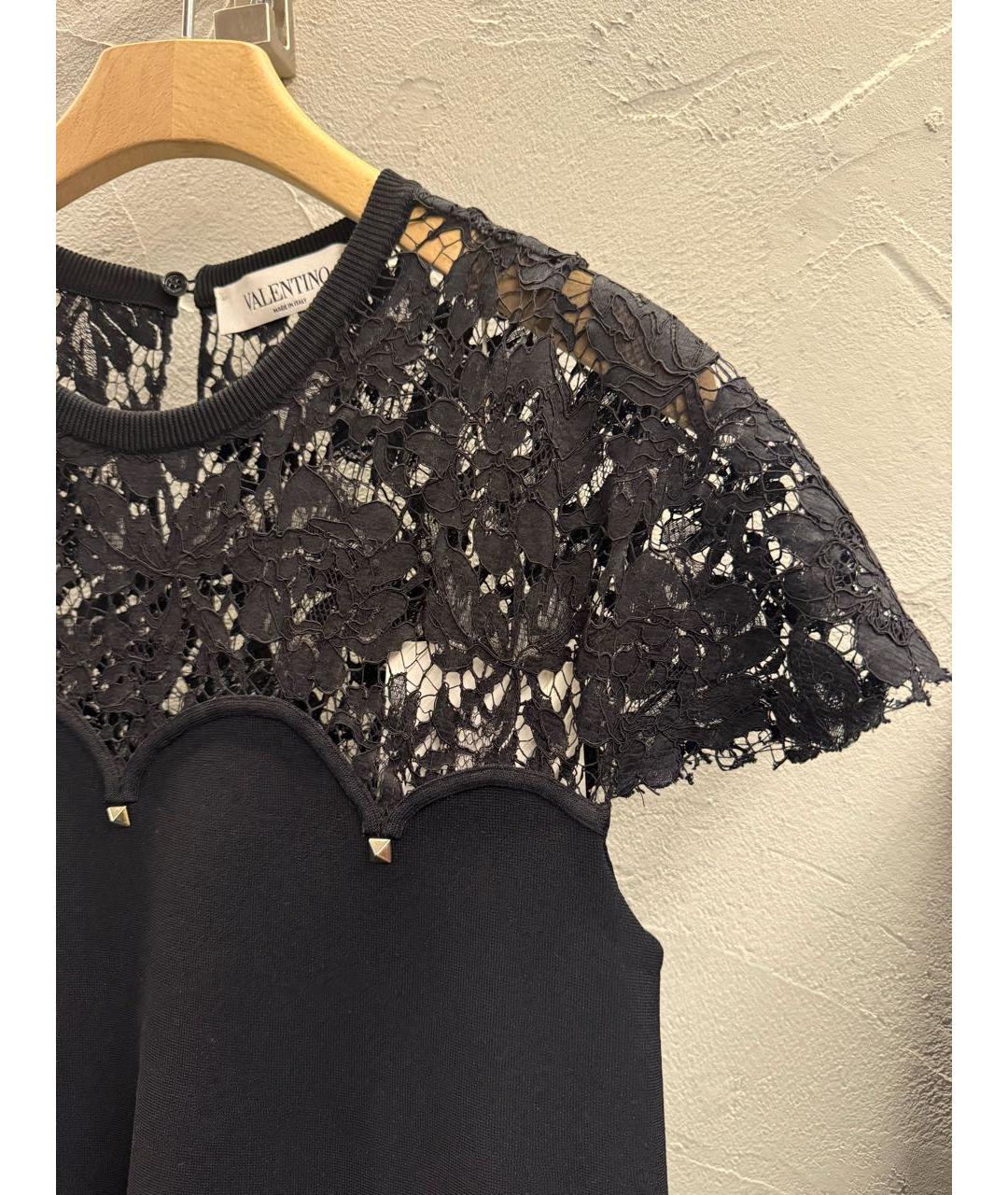 VALENTINO Черное вискозное коктейльное платье, фото 3