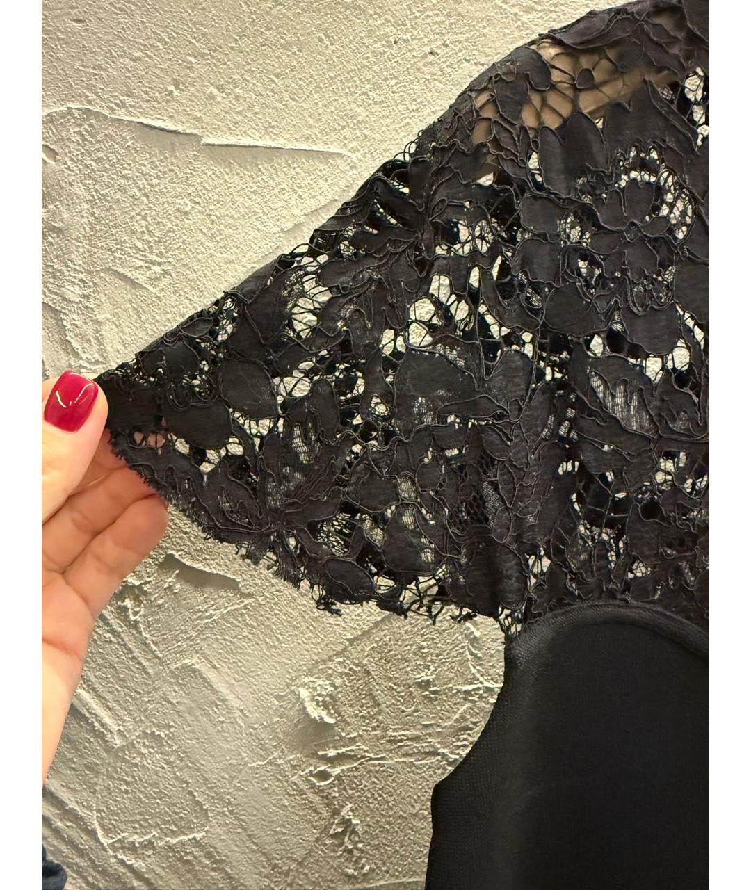 VALENTINO Черное вискозное коктейльное платье, фото 5