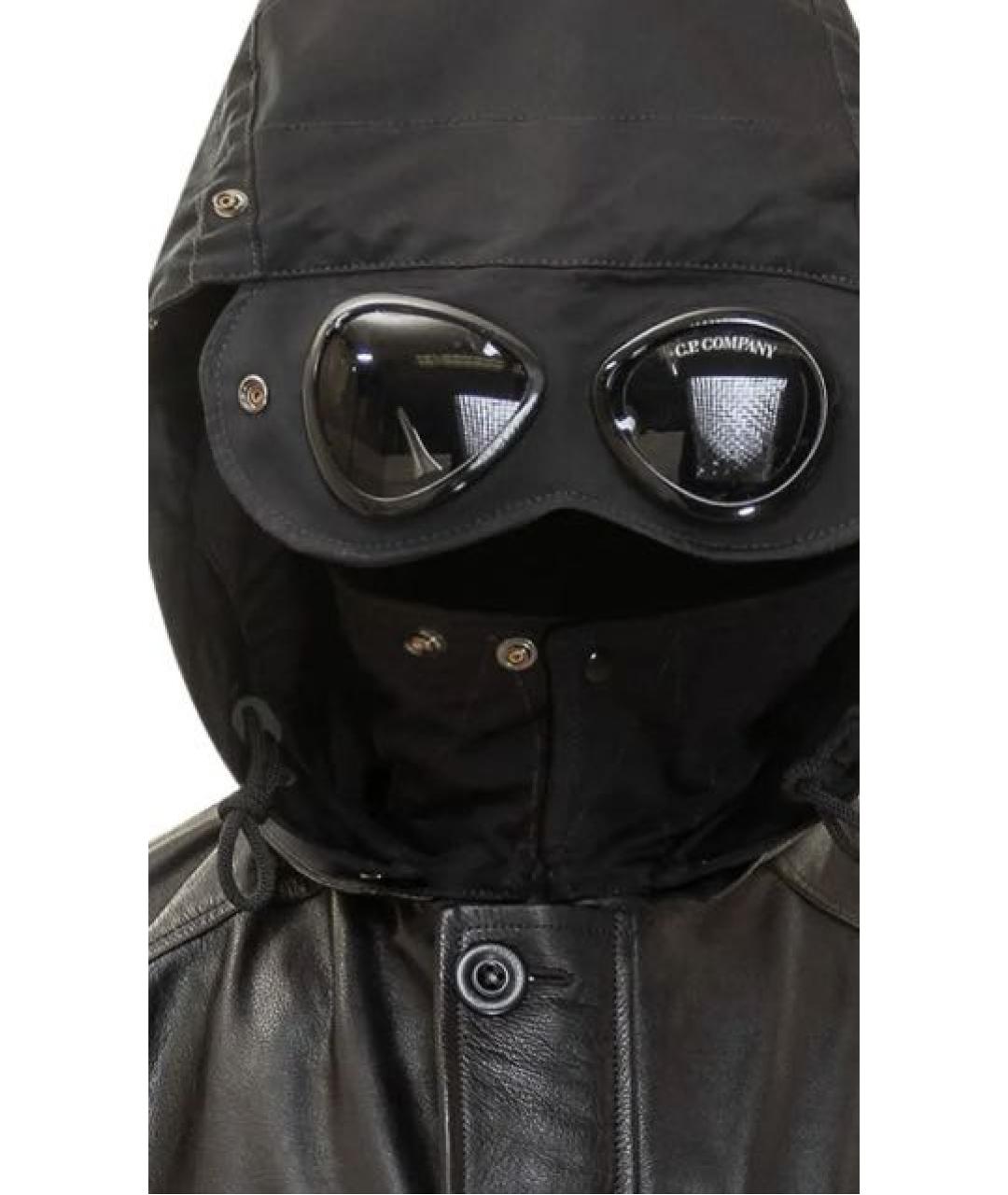 CP COMPANY Черная кожаная куртка, фото 4