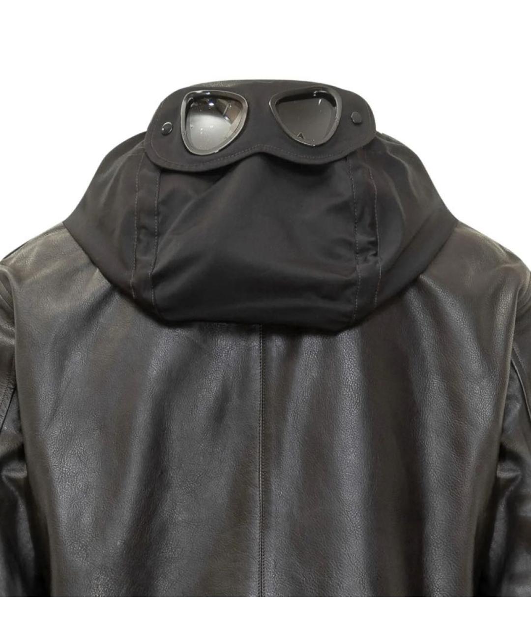 CP COMPANY Черная кожаная куртка, фото 3