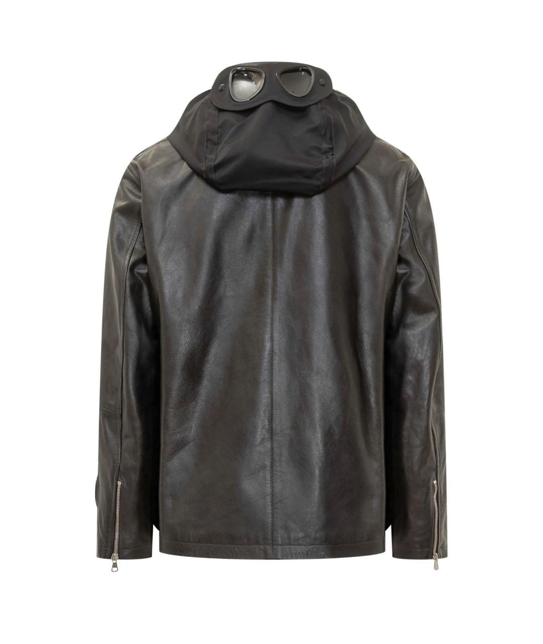 CP COMPANY Черная кожаная куртка, фото 2