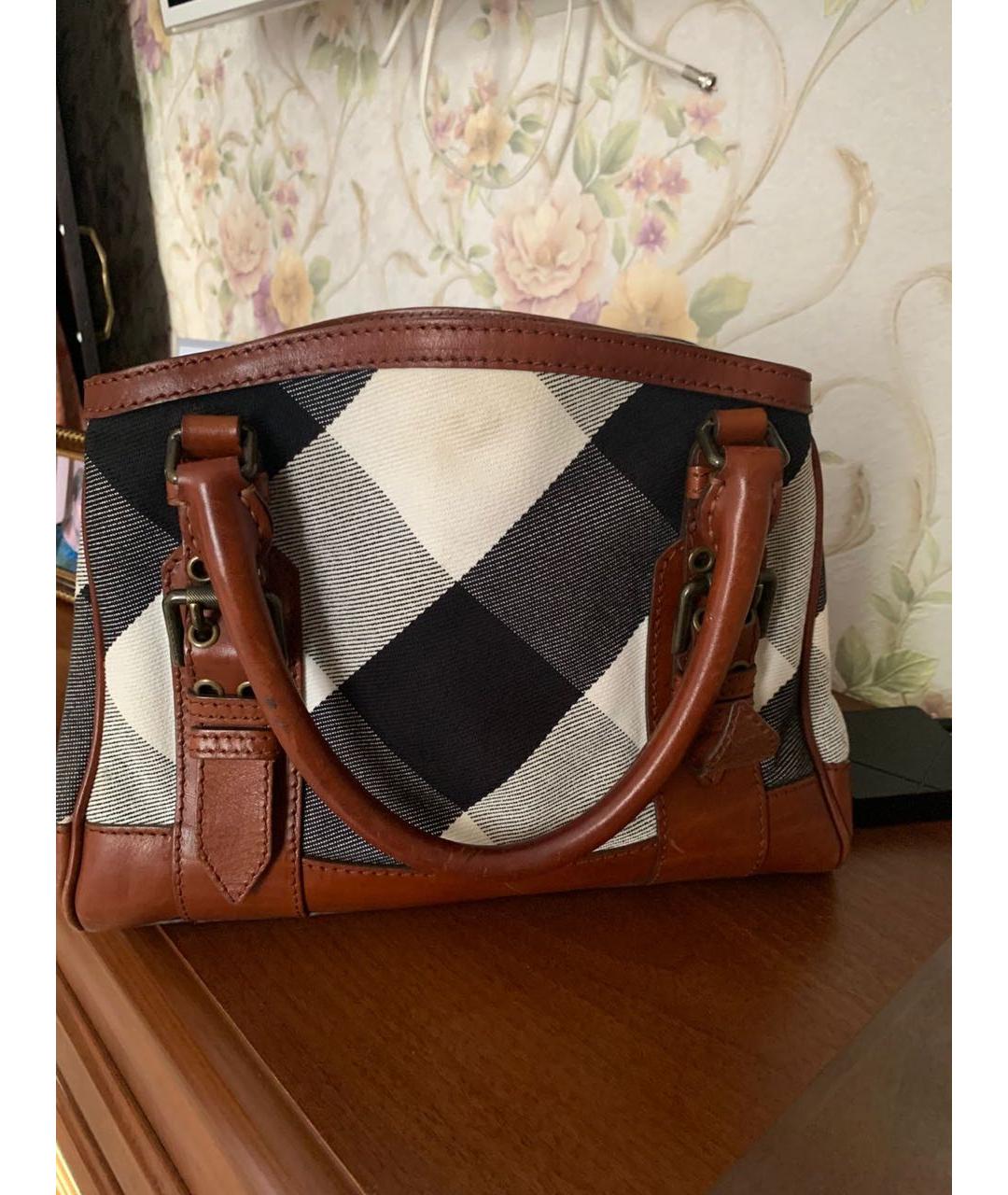 BURBERRY Мульти тканевая сумка с короткими ручками, фото 3