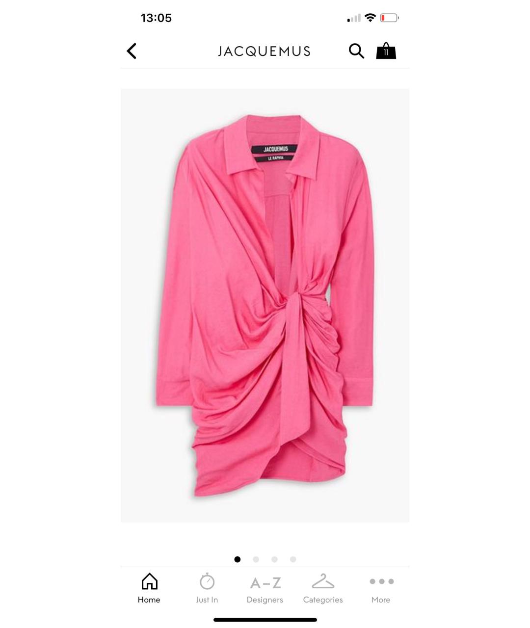 JACQUEMUS Розовое повседневное платье, фото 3