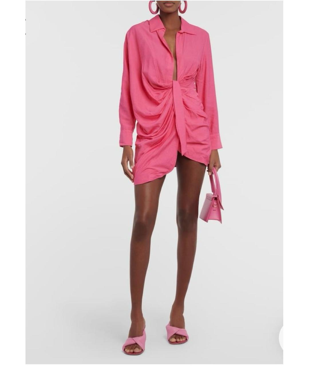 JACQUEMUS Розовое повседневное платье, фото 2