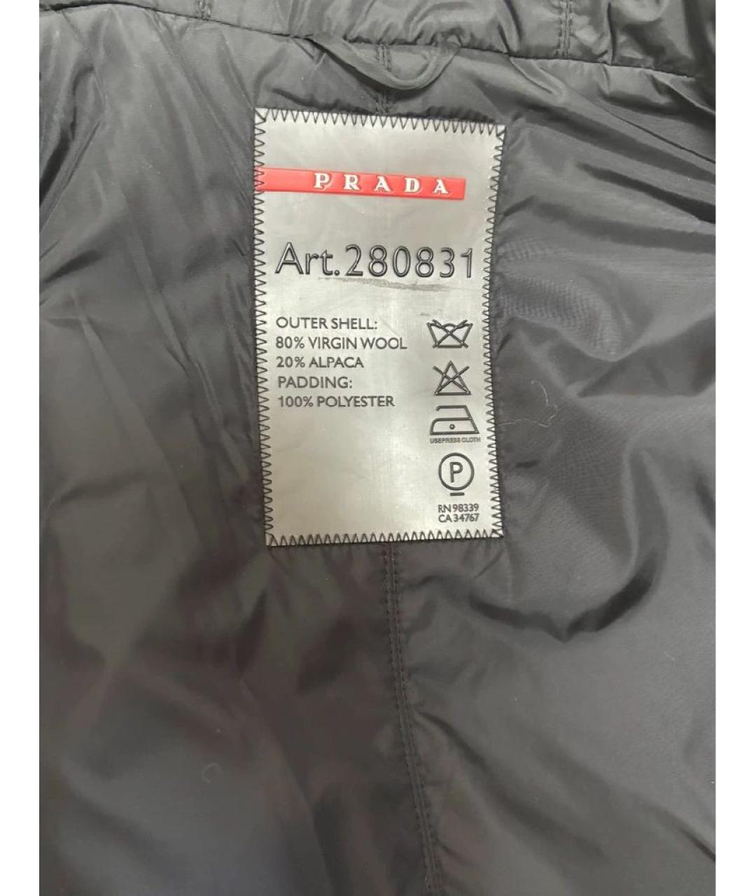 PRADA Черное пальто, фото 5