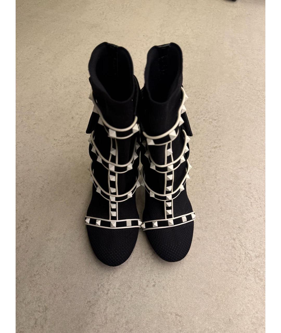 VALENTINO Черные кожаные ботильоны, фото 2