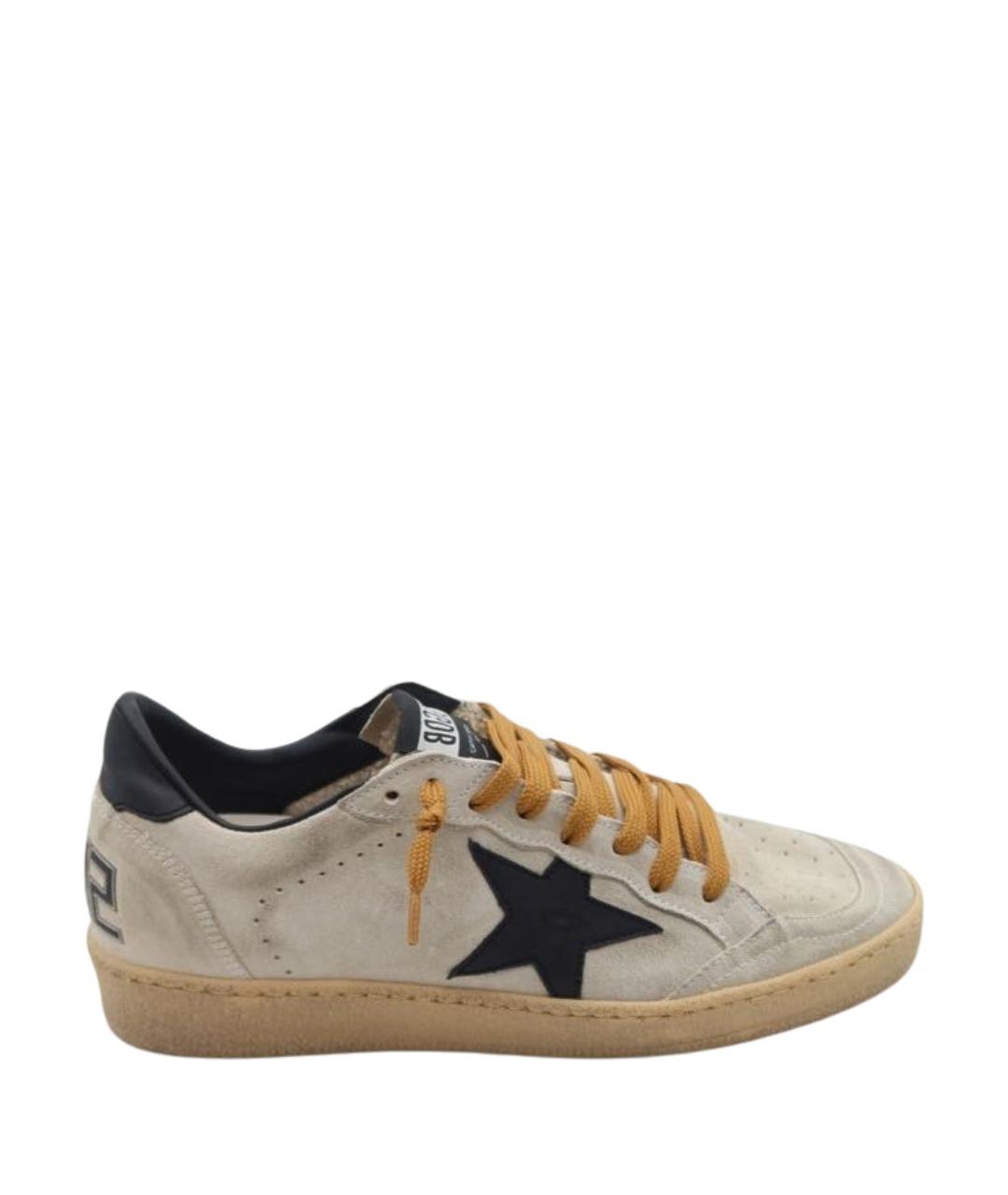 GOLDEN GOOSE DELUXE BRAND Серые замшевые высокие кроссовки / кеды, фото 1