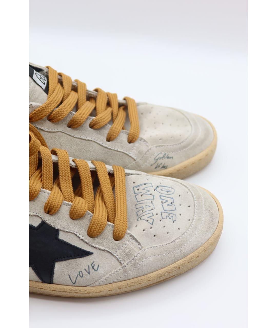 GOLDEN GOOSE DELUXE BRAND Серые замшевые высокие кроссовки / кеды, фото 6