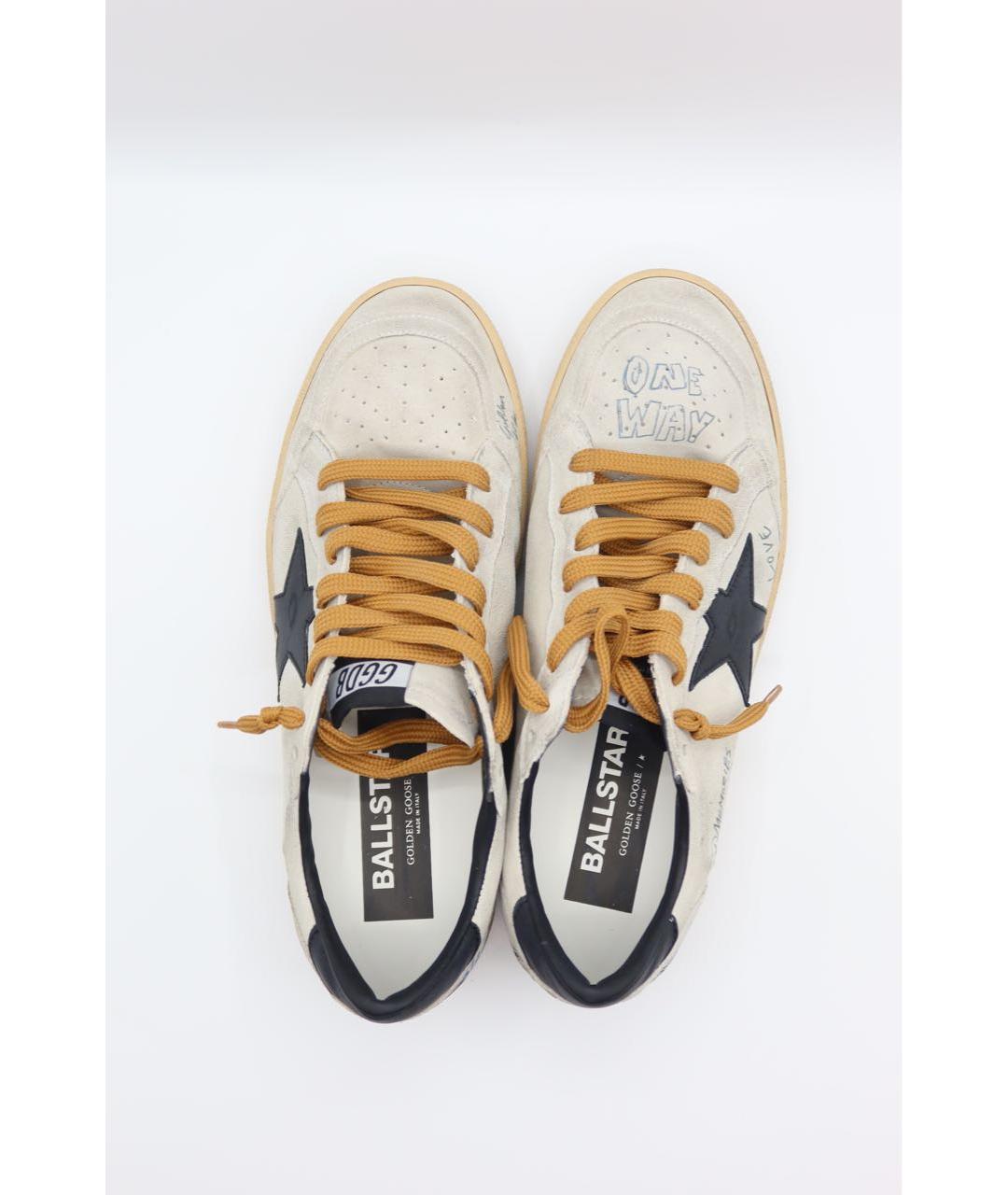 GOLDEN GOOSE DELUXE BRAND Серые замшевые высокие кроссовки / кеды, фото 8