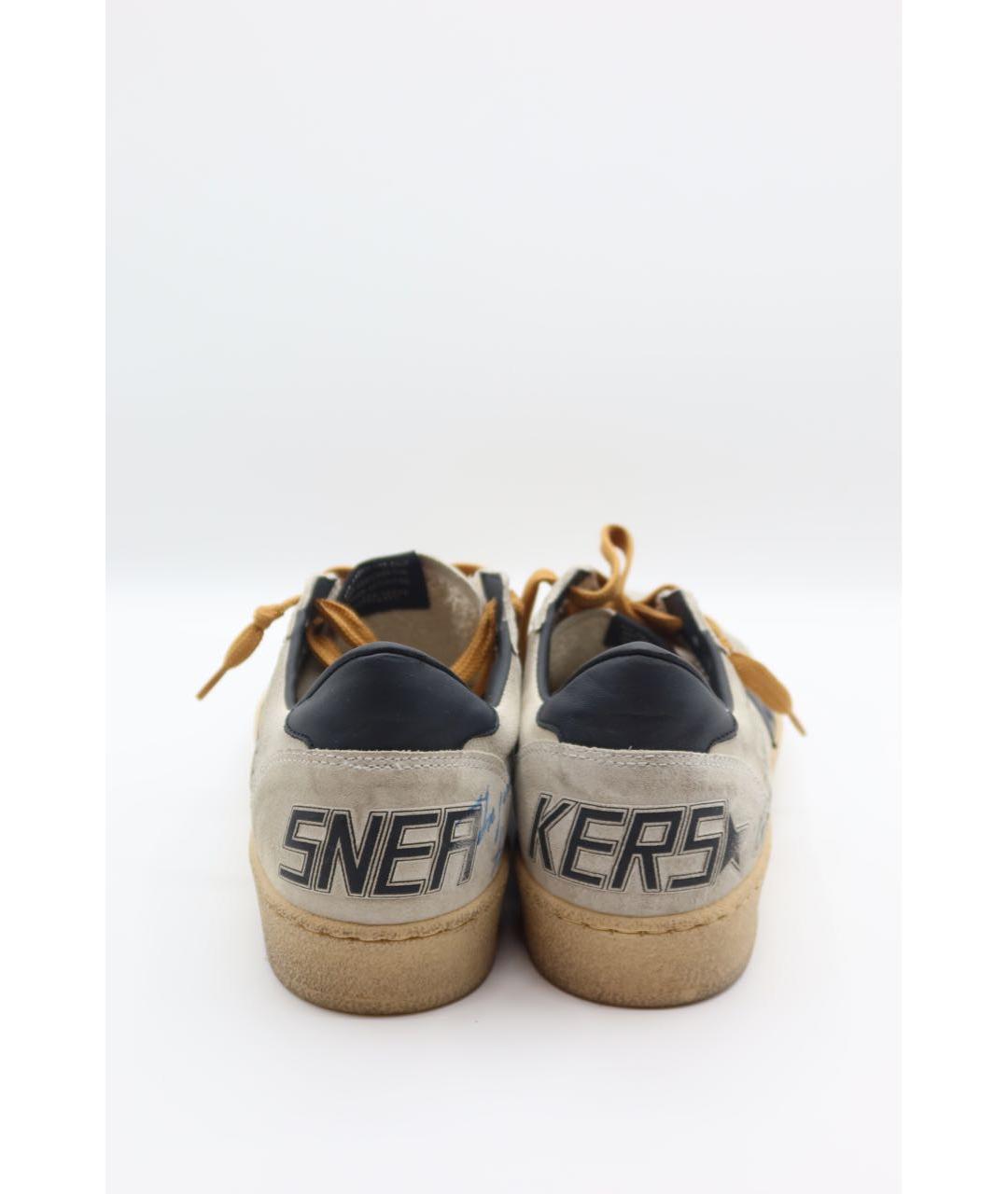 GOLDEN GOOSE DELUXE BRAND Серые замшевые высокие кроссовки / кеды, фото 7