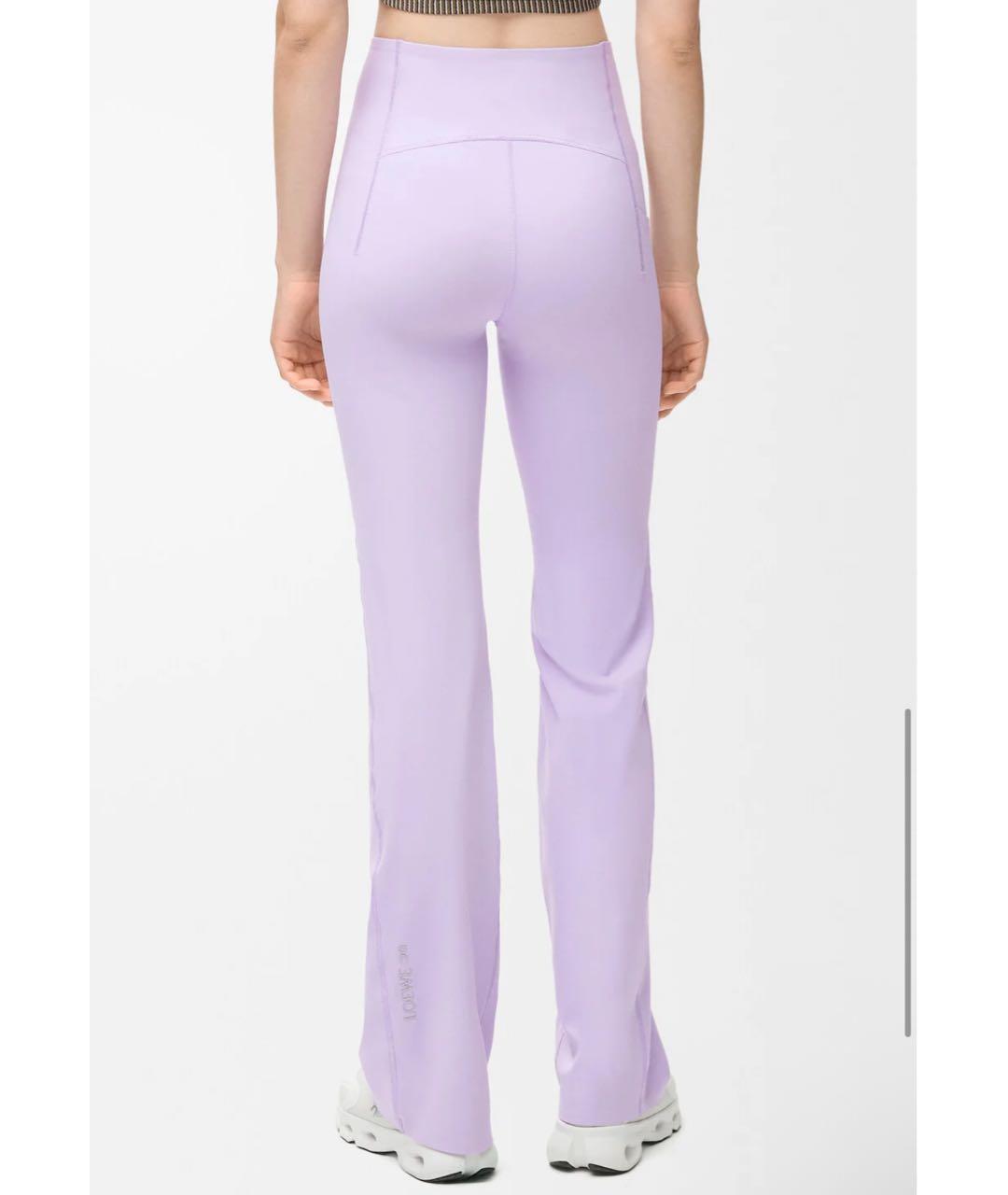 LOEWE Фиолетовые полиэстеровые спортивные брюки и шорты, фото 2