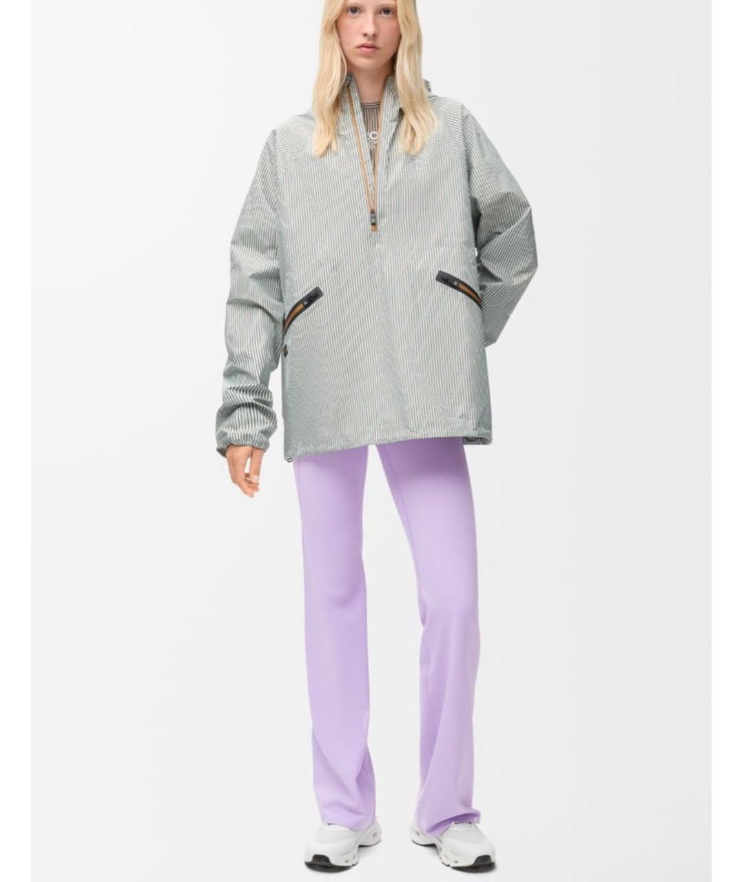 LOEWE Фиолетовые полиэстеровые спортивные брюки и шорты, фото 5