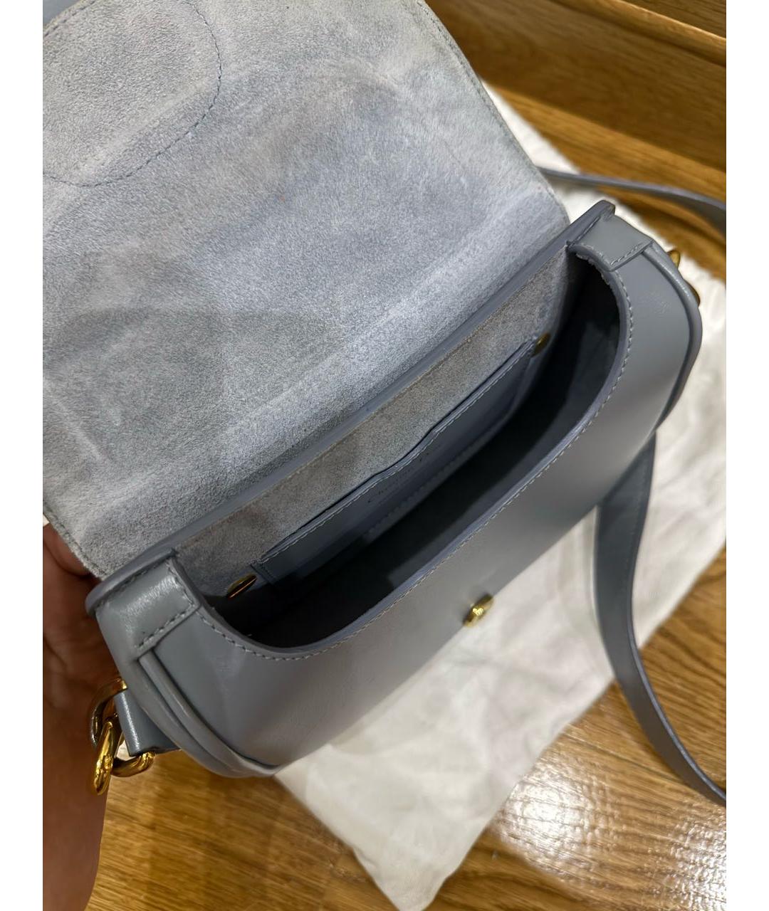 CHRISTIAN DIOR Голубая кожаная сумка через плечо, фото 4