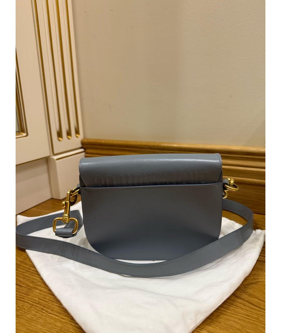 CHRISTIAN DIOR Голубая кожаная сумка через плечо, фото 3