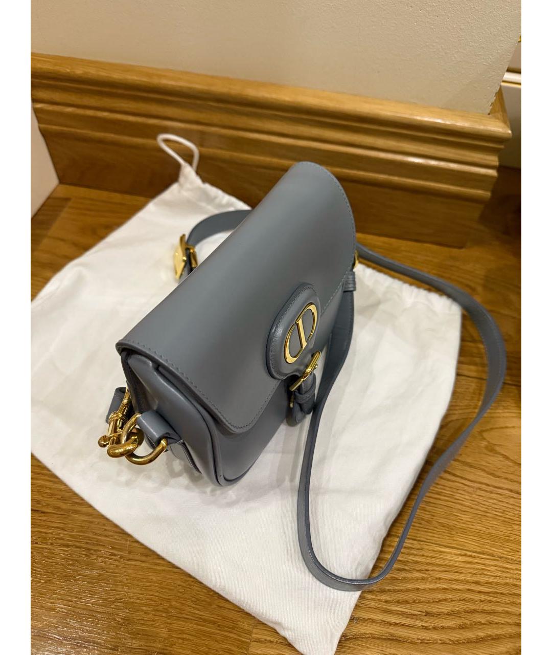 CHRISTIAN DIOR Голубая кожаная сумка через плечо, фото 2