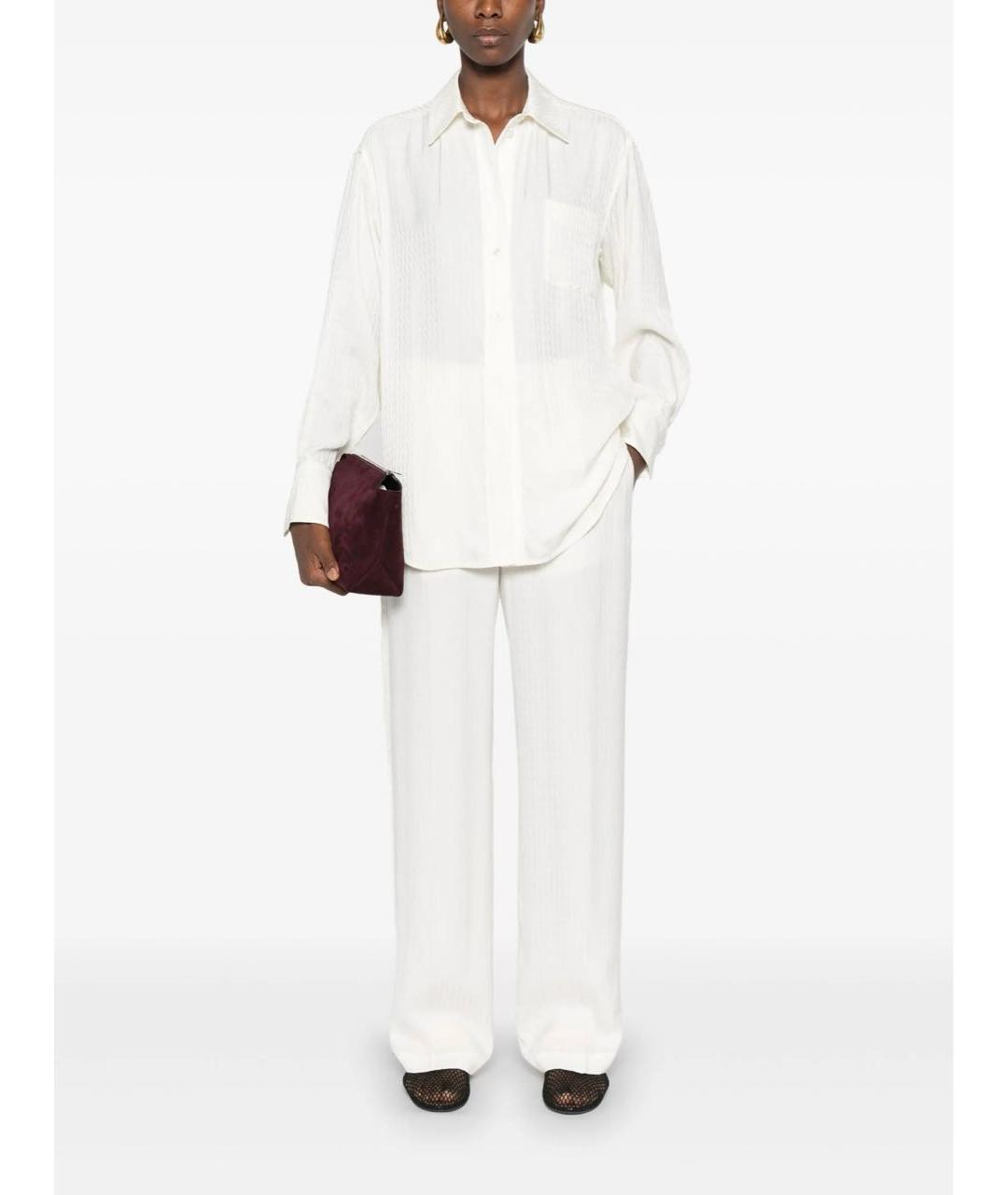 VICTORIA BECKHAM Белая вискозная рубашка, фото 5